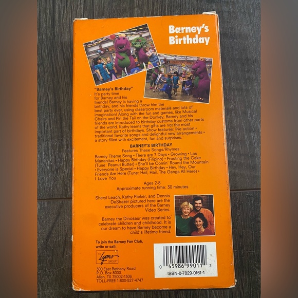 VHS vintage Barney’s Birthday Show Movie - Picture 3 of 3